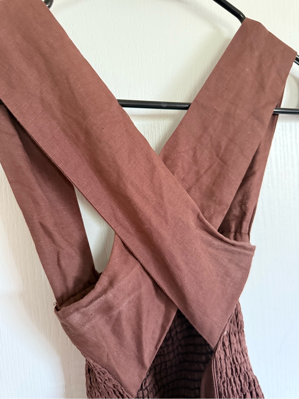 Peppermayo European Towns Linen Brown Mini Dress - Picture 5 of 6
